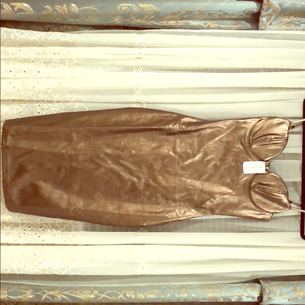 Bronze metallic dress